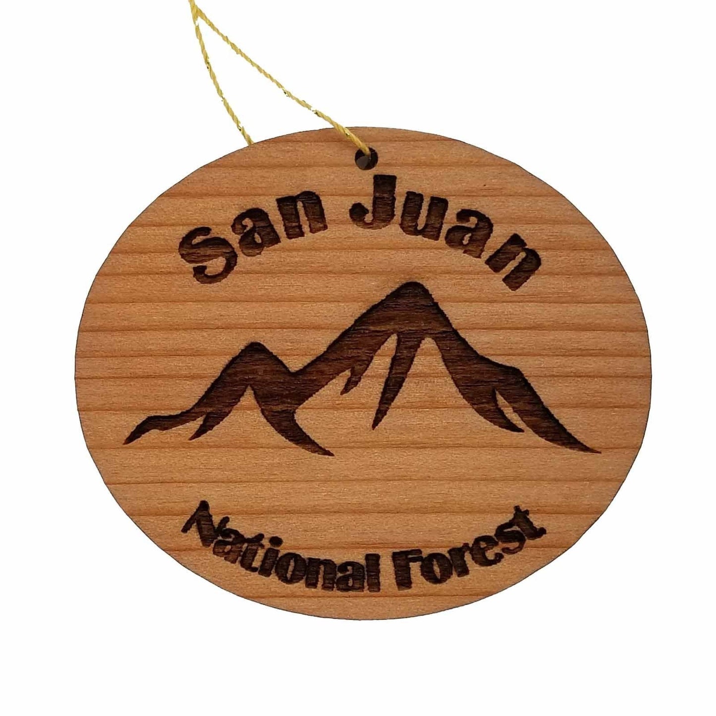 Wholesale San Juan National Forest Ornament Handmade Wood Colorado Souvenir