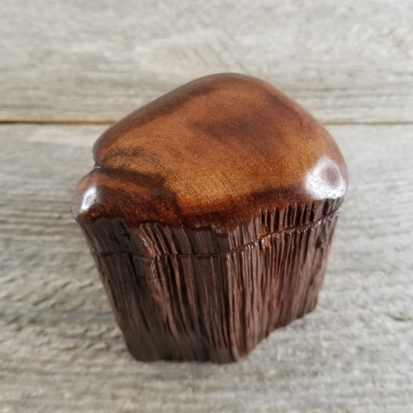 Handmade Wood Box with Redwood Rustic Ring Box Limb Box #293