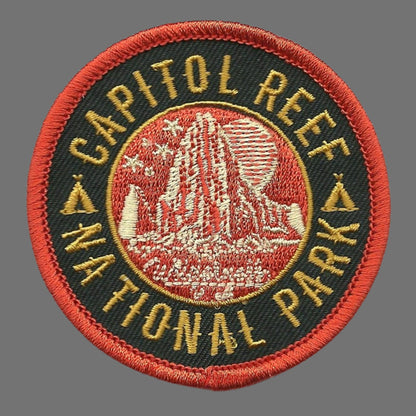 Capitol Reef National Park Patch- Utah Travel Patch Iron On - UT Souvenir Patch - Embellishment Applique - Circle 2.5" Travel Gift