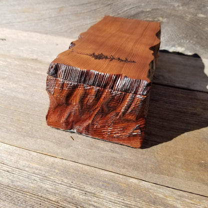 Wood Valet Box Curly Redwood Tree Engraved Rustic Handmade CA Storage #439 Handcrafted Christmas Gift Engagement Gift for Men Jewelry