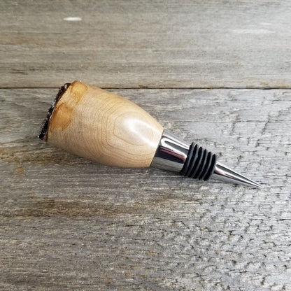 Maple Wine Stopper - Rustic Wood - Wedding Gift  #312 Handmade Wood Gift