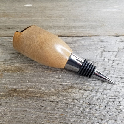 Maple Wine Stopper - Rustic Wood - Wedding Gift  #312 Handmade Wood Gift