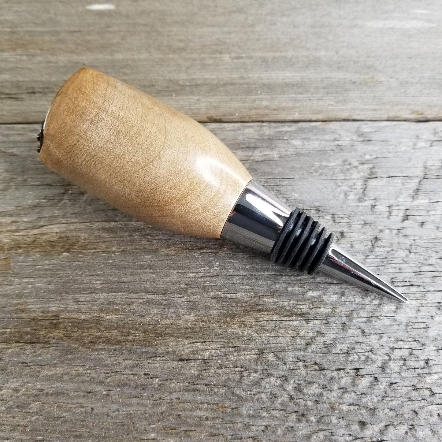 Maple Wine Stopper - Rustic Wood - Wedding Gift  #312 Handmade Wood Gift