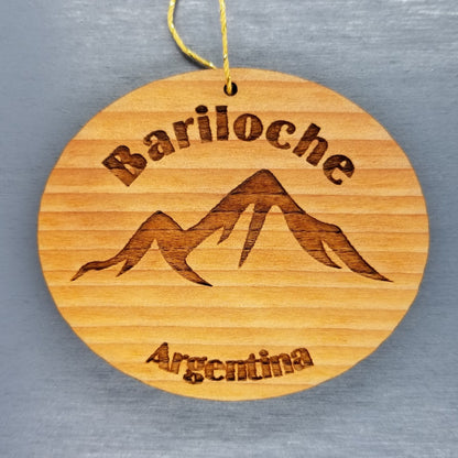 Bariloche Argentina Ornament Handmade Wood Ornament Argentina Souvenir Andes Mountains