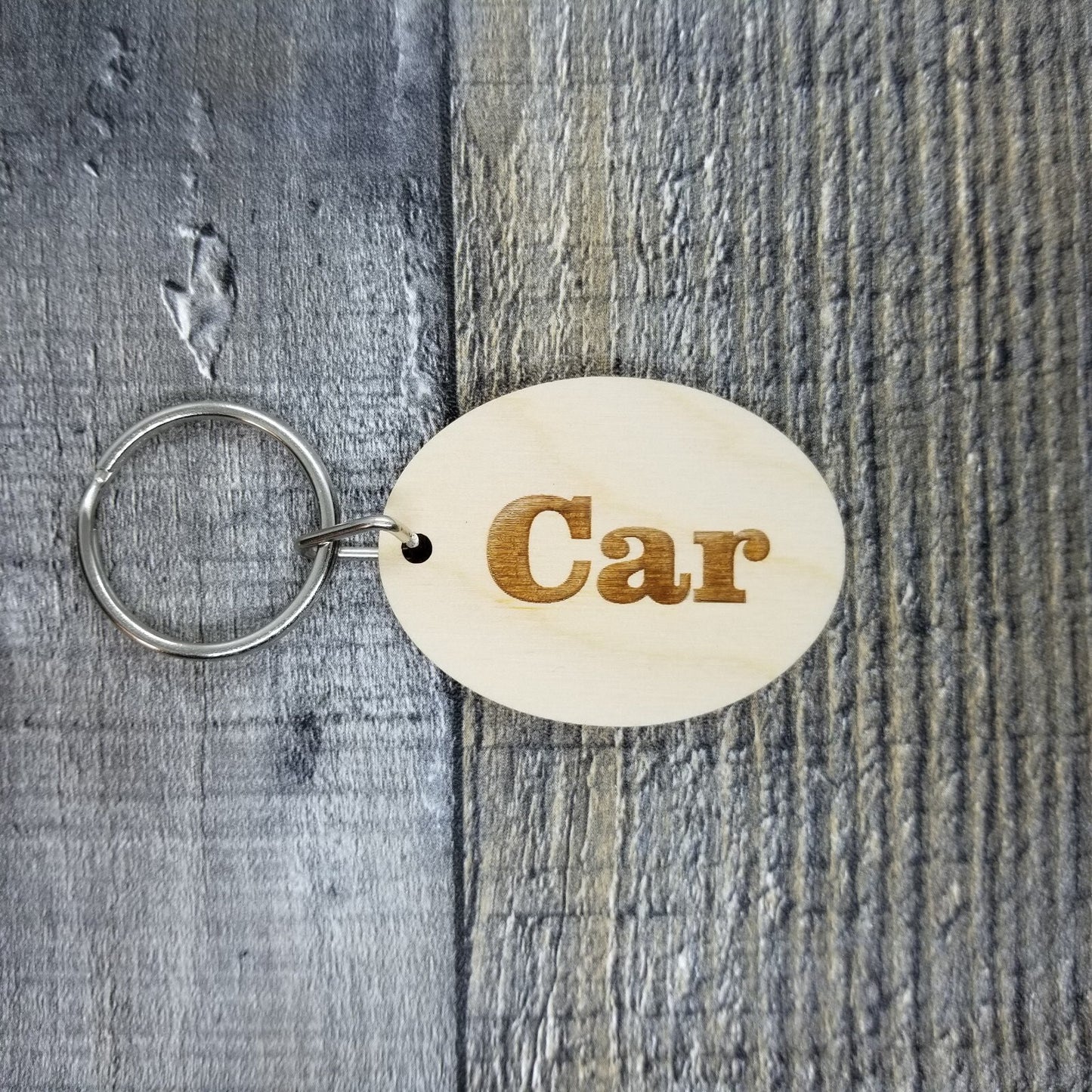 Car Wood Keychain Key Ring Keychain Gift - Key Chain Key Tag Key Ring Key Fob - Car Text Key Marker