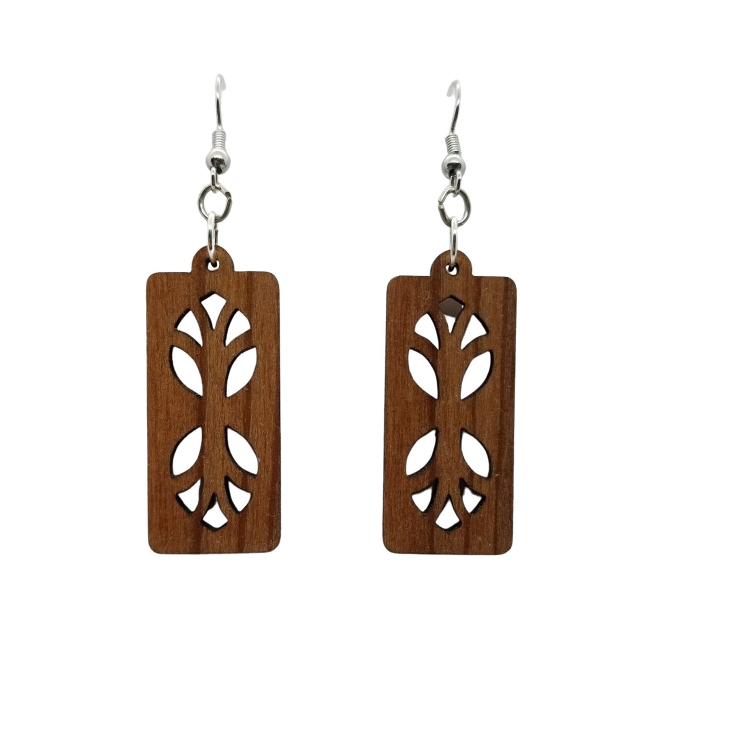 Wood Earrings - Cutout Branches or Tree Earrings - Dangle Earrings - CA Souvenir Keepsake - Anniversary Gift