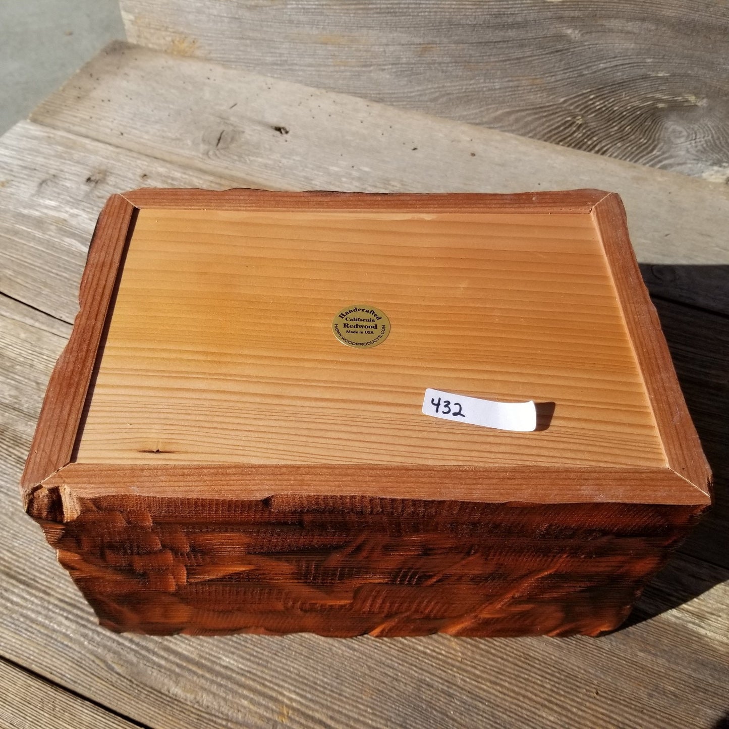 Wood Jewelry Box Redwood Handmade California Storage #432 5th Anniversary Gift Christmas Gift - Mother's Day Gift - Redwood Urn