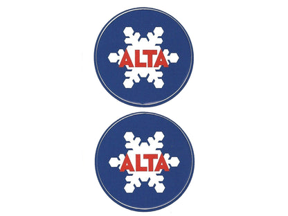 Utah Decals – Alta UT Ski Area - Resort Logo - Travel Sticker x2 – Souvenir Sticker – Alta Decal – Travel Gift 1.5" Made in USA