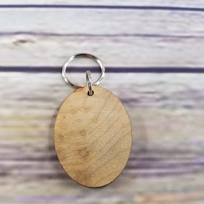 Yaquina Head Lighthouse Wood Keychain Tallest Lighthouse Myrtlewood Oregon Coast Souvenir Travel Gift