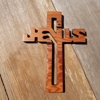 Wood Wall Cross - Jesus Cross - Wooden Cross - Wall Cross - Redwood Wall Hanging - Cross For Wall - 7.5"