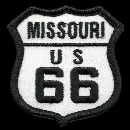 Missouri Patch - Route 66 – Iron On US Road Sign – Souvenir Travel 2.5" Badge Emblem