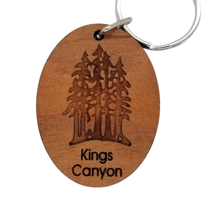 Kings Canyon Redwood Trees Grove Wood Keychain California Redwood Souvenir Travel Gift - Wood Gift Key Chain Key Tag Key Ring Forest Gift