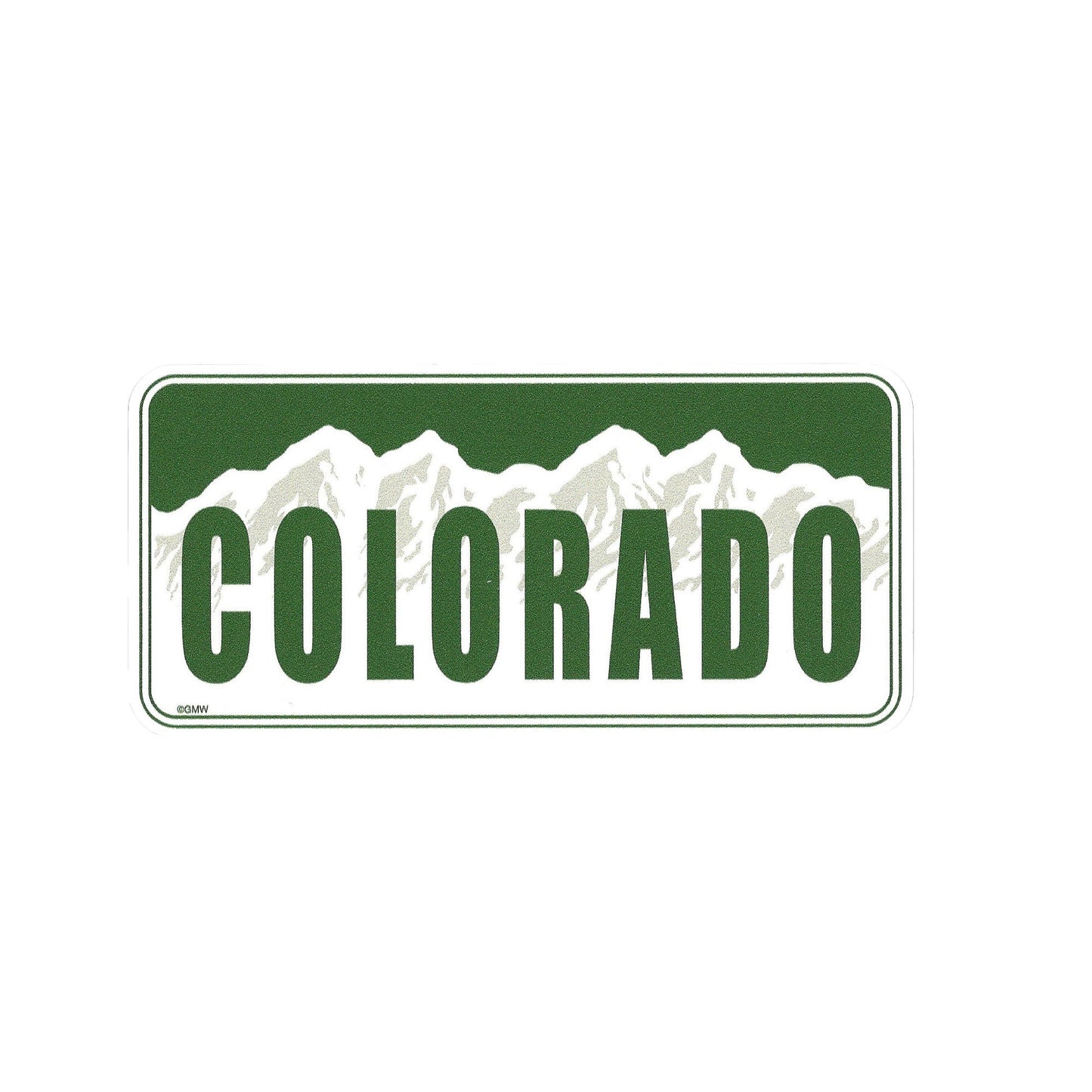 Colorado License Plate Decal – Colorado Decal - CO Travel Sticker – Souvenir Sticker – Travel Gift 6" Made in USA Kiss Cut Bumper Sticker