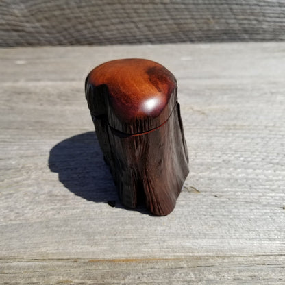 Wood Ring Box Redwood Rustic Handmade California Storage #272 Engagement Birthday Gift Mother's Day Gift Gift for Friend