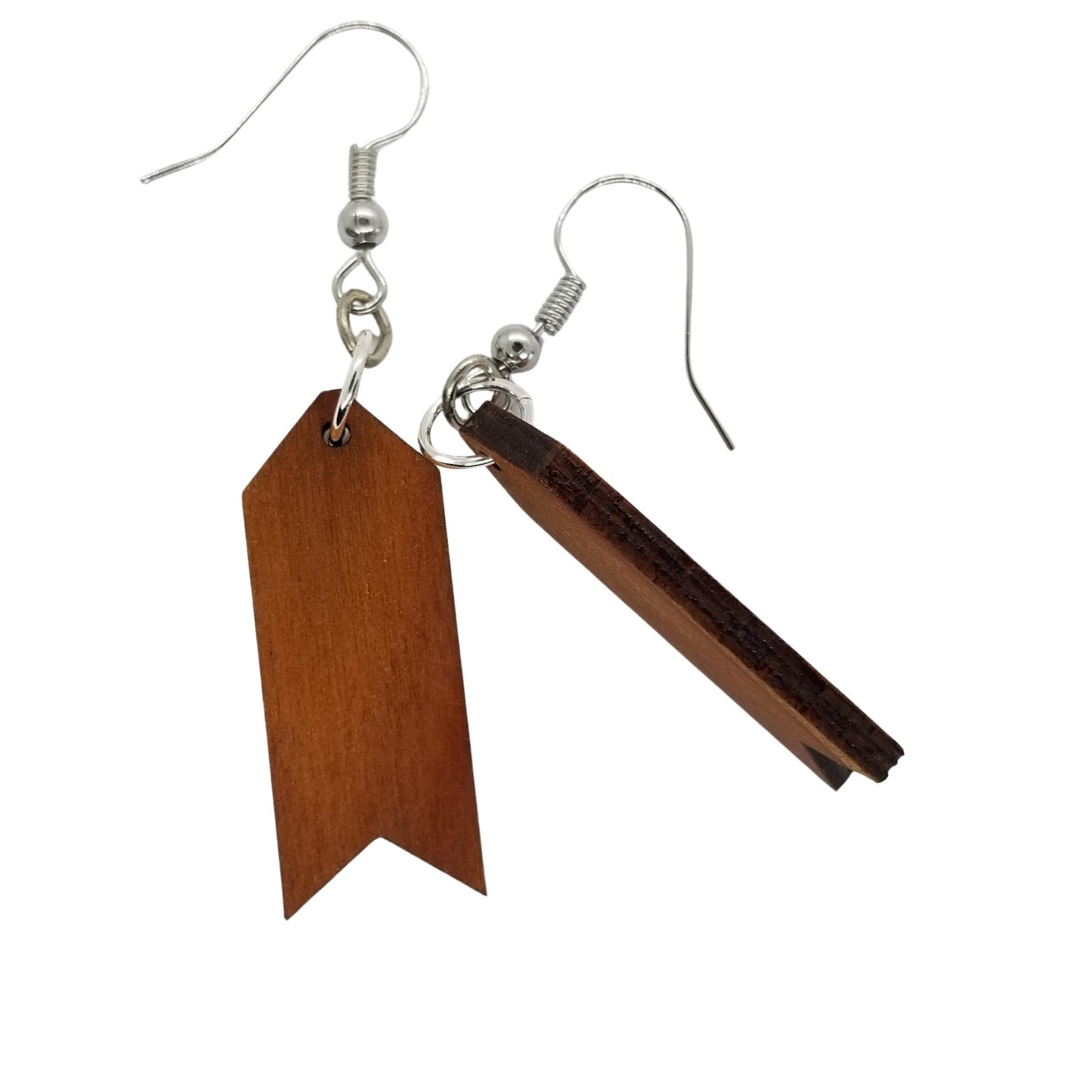 Redwood Earrings - Arrow Wood Earrings - California Redwood Dangle Earrings - CA Souvenir Keepsake - Wood Gift Women