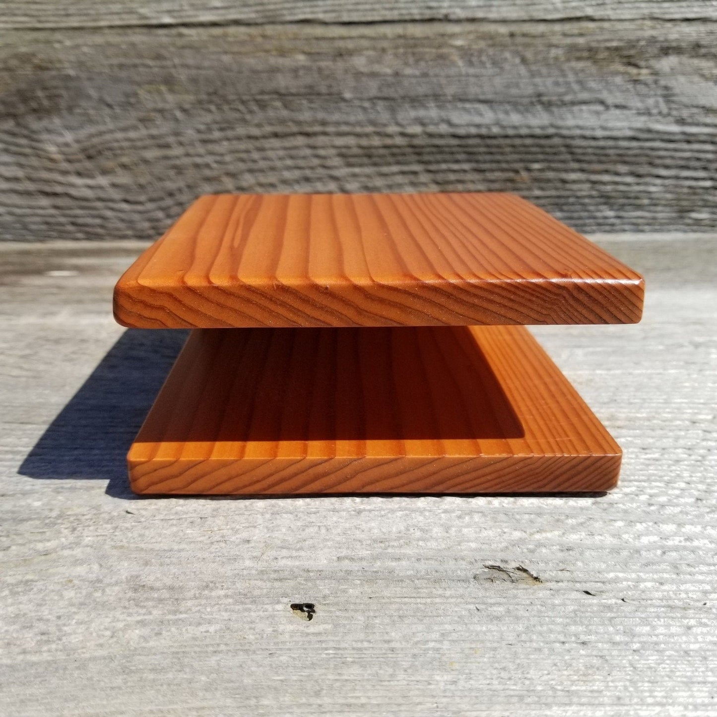 Wood Napkin Holder Desk Organizer Mail Holder Handmade California Redwood Wedding Gift Housewarming Gift Cabin Decor