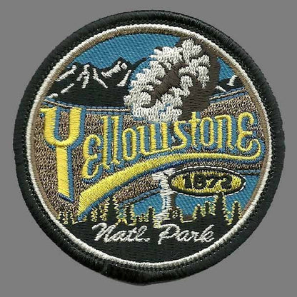 Wyoming Patch – WY Yellowstone National Park - Travel Patch – Souvenir Patch 3" Iron On Montana Idaho Sew On Embellishment Applique