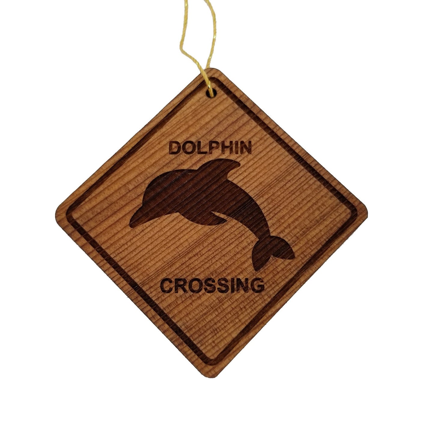 Wholesale Dolphin Crossing Ornament - Dolphin Wood Souvenir