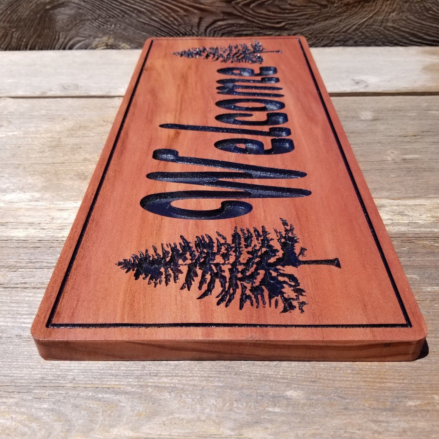 Welcome Sign - Carved Sign - Handmade - California Redwood - Housewarming Gift - Wedding Gift