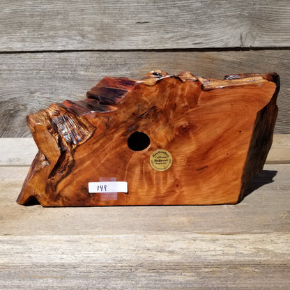 Wood Clock Desk, Office, Mantel Redwood Burl Birthday Gift, Engagement Gift, Handmade Gift for Men, Gift For Her #149