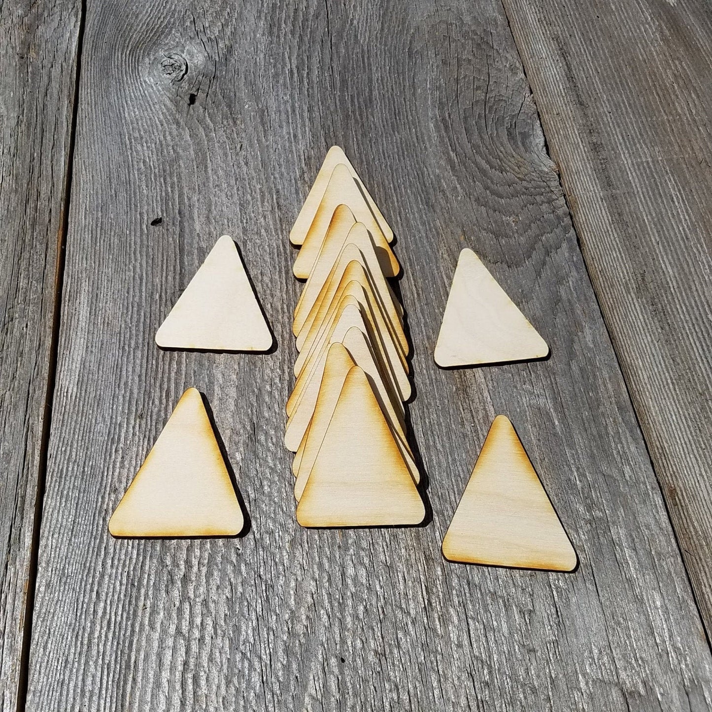 Wood Cutout Triangles - 2.5 Inch - Unfinished Wood - Lot of 48 - Wood Blank Craft Projects - DIY - Make Your Own - Teacher Supplies