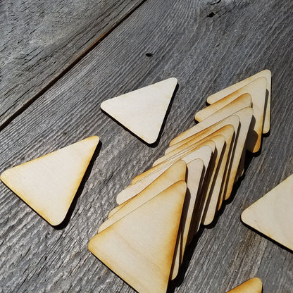 Wood Cutout Triangles - 2.5 Inch - Unfinished Wood - Lot of 12 - Wood Blank Craft Projects - DIY - Make Your Own - Teacher Supplies