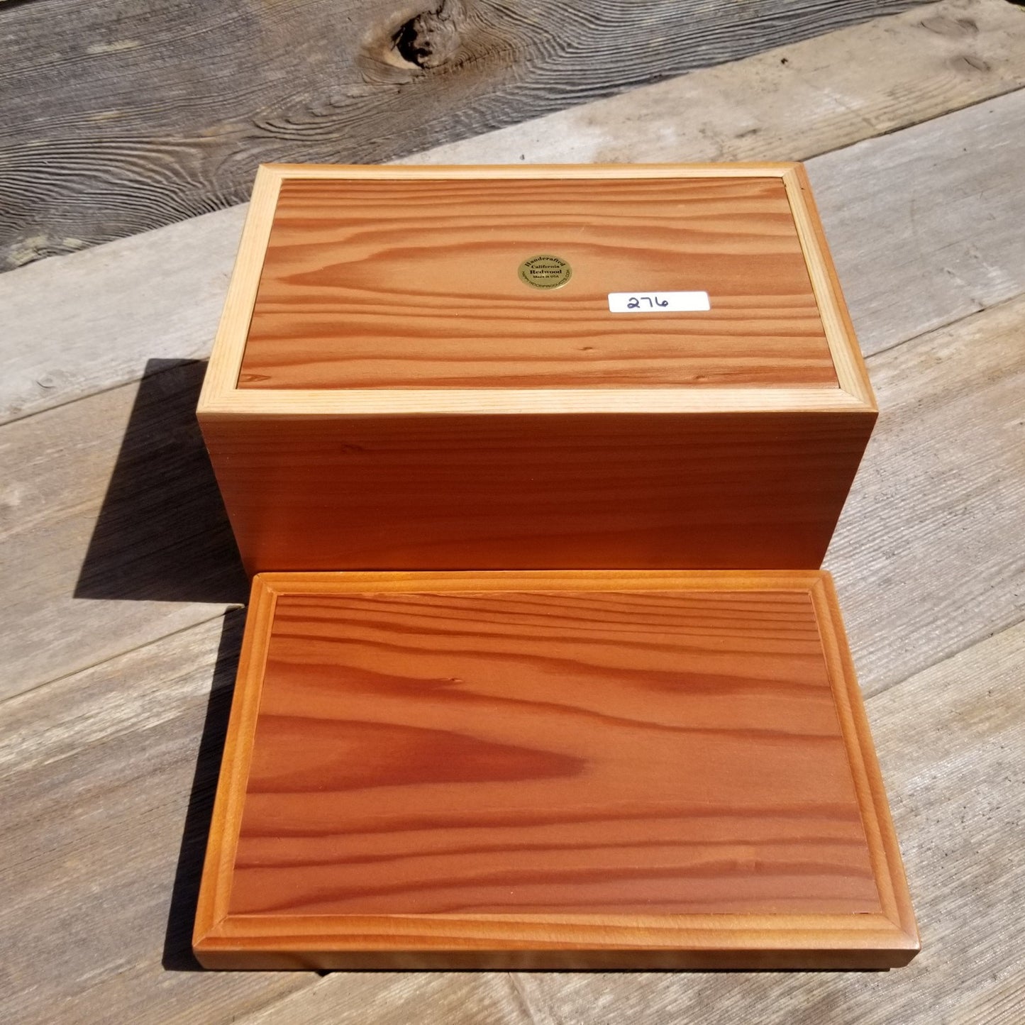 Wood Jewelry Box Redwood Handmade California Storage #276 5th Anniversary Gift Christmas Present - Stash Box - Memories Box