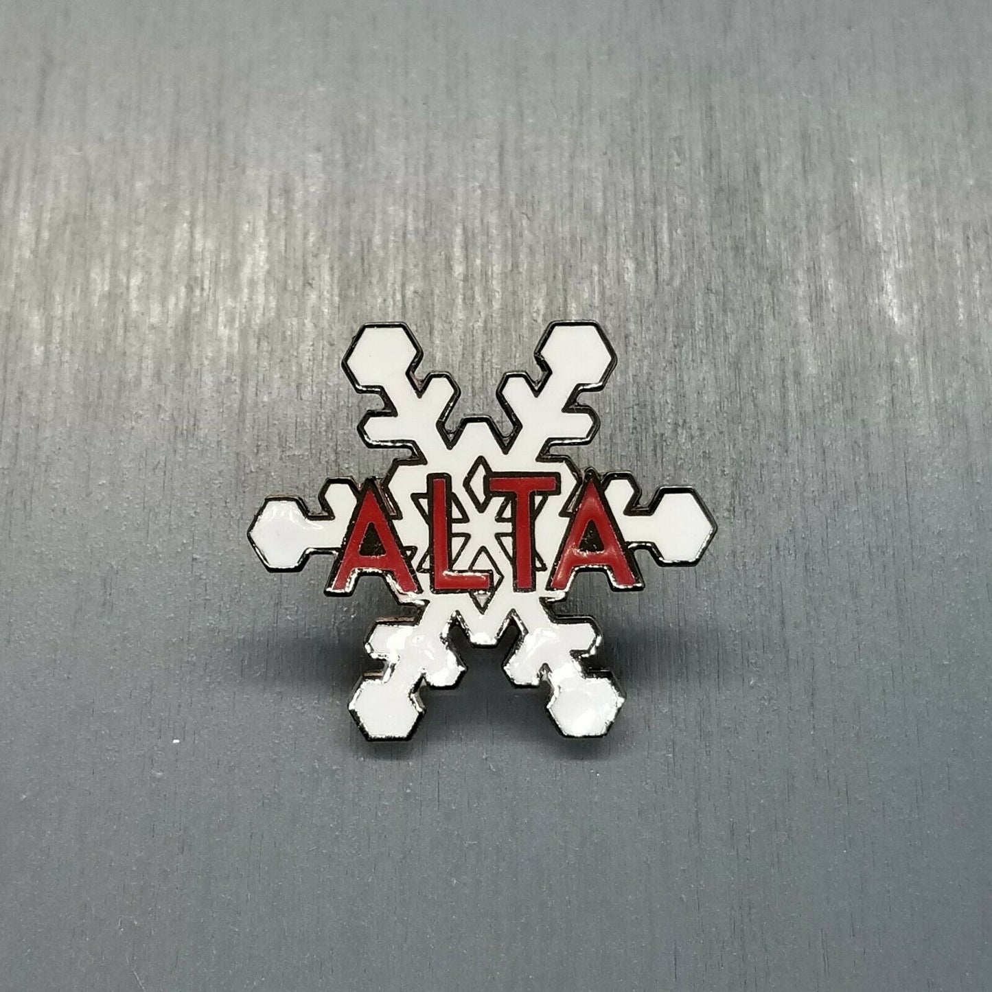 Utah Pin Alta Utah Ski Area Souvenir Hat Pin Lapel Travel Gift Resort Logo Chrome