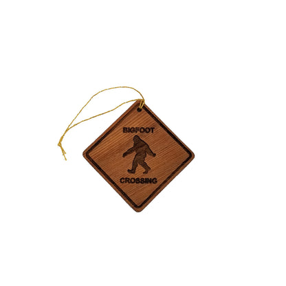 Bigfoot Ornament - Bigfoot Crossing - California Redwood - PNW