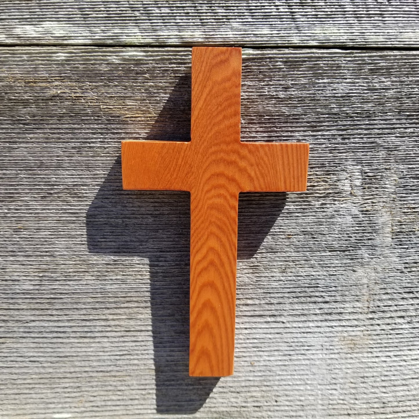 Wood Wall Cross - Wooden Cross - Redwood Cross - Cross 7 Inch - 3149 ASST