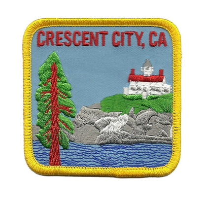 California Patch - Iron On Crescent City - Ocean and Redwoods Souvenir Badge Emblem