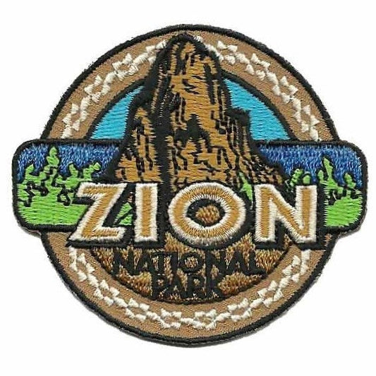 Utah Patch – UT Zion National Park - Travel Patch Iron On – Souvenir Patch – Embellishment Applique – Travel Gift 2.75" Rock Formation Brown