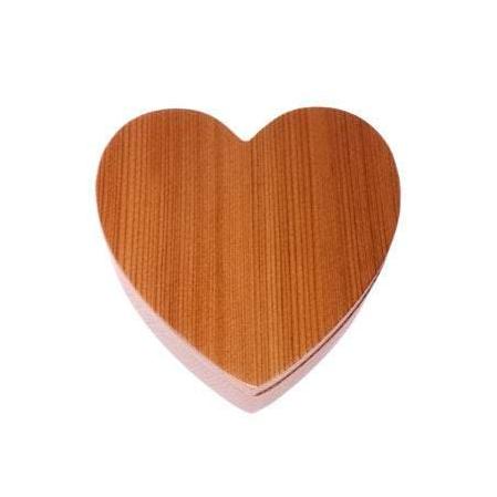 Wood Heart Box with California Redwood Jewelry Box - Ring Box - 3152ASST
