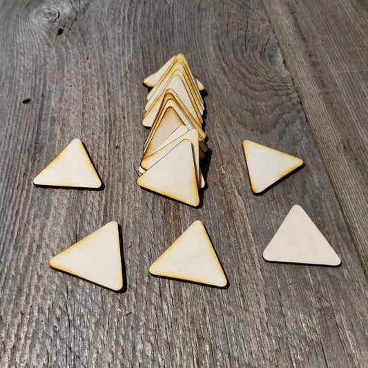 Wood Cutout Triangles - 1.75 Inch - Unfinished Wood - Lot of 12 - Wood Blank Craft Projects - DIY