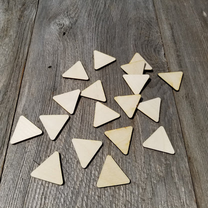 Wood Cutout Triangles - 1.75 Inch - Unfinished Wood - Lot of 12 - Wood Blank Craft Projects - DIY