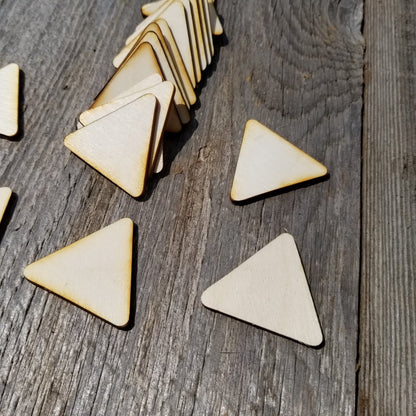 Wood Cutout Triangles - 1.75 Inch - Unfinished Wood - Lot of 12 - Wood Blank Craft Projects - DIY