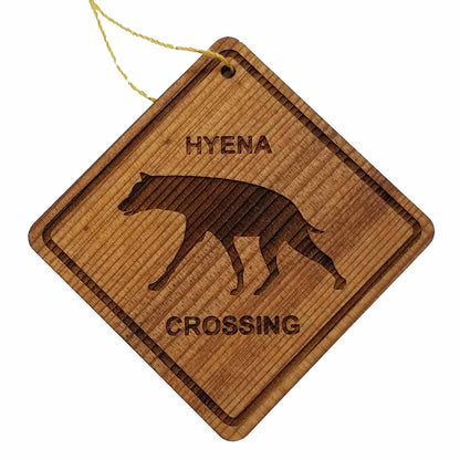 Wholesale Hyena Crossing Ornament - Hyena Ornament - Wood Souvenir