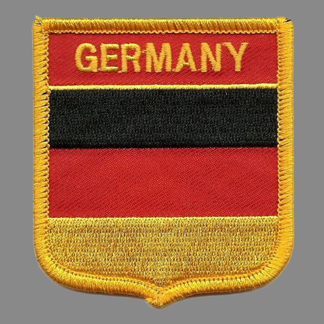 Germany Flag Patch - Iron On - Shield - Country Pride Badge Emblem