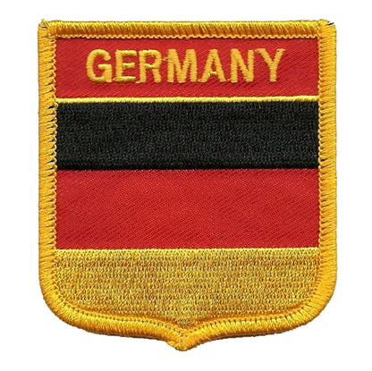 Germany Flag Patch - Iron On - Shield - Country Pride Badge Emblem