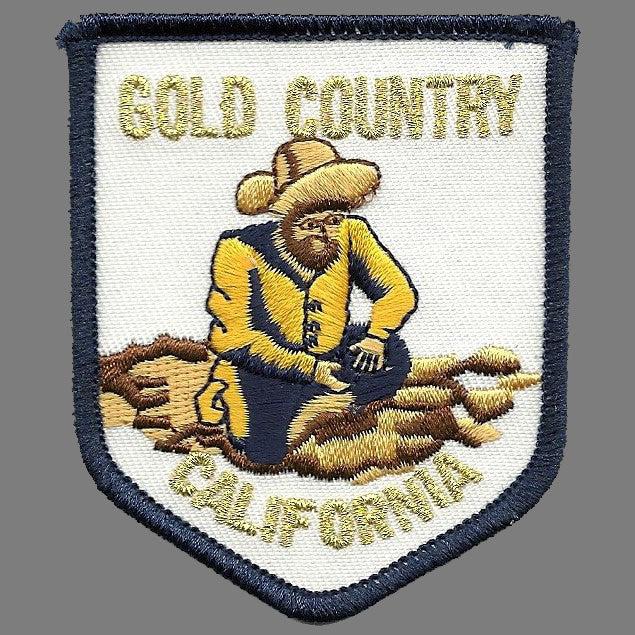 California Patch - Gold Country - Gold Miner Souvenir Badge Emblem Applique