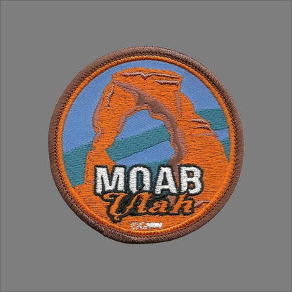 Utah Patch - Moab UT - Arches National Park - Travel Patch Iron On - UT Souvenir Patch Circle 3"