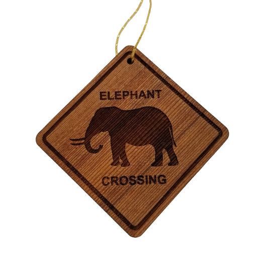 Wholesale Elephant Crossing Ornament - Elephant Wood Souvenir