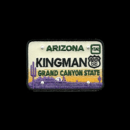 Arizona Patch - Grand Canyon State - Kingman License Plate Souvenir Iron on Badge Emblem