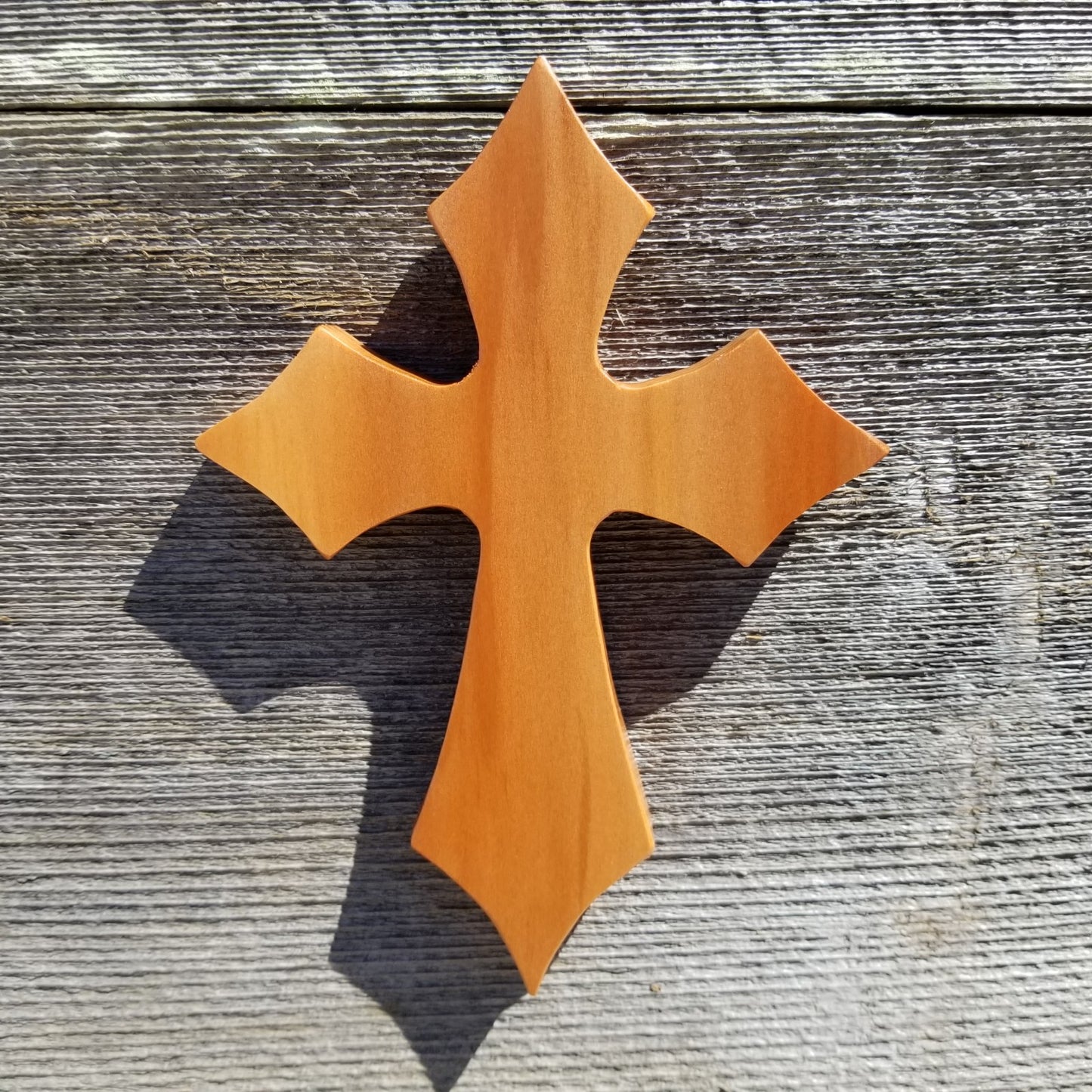 Wood Wall Cross - Wooden Cross - Wall Cross - Old English Cross 7 Inch