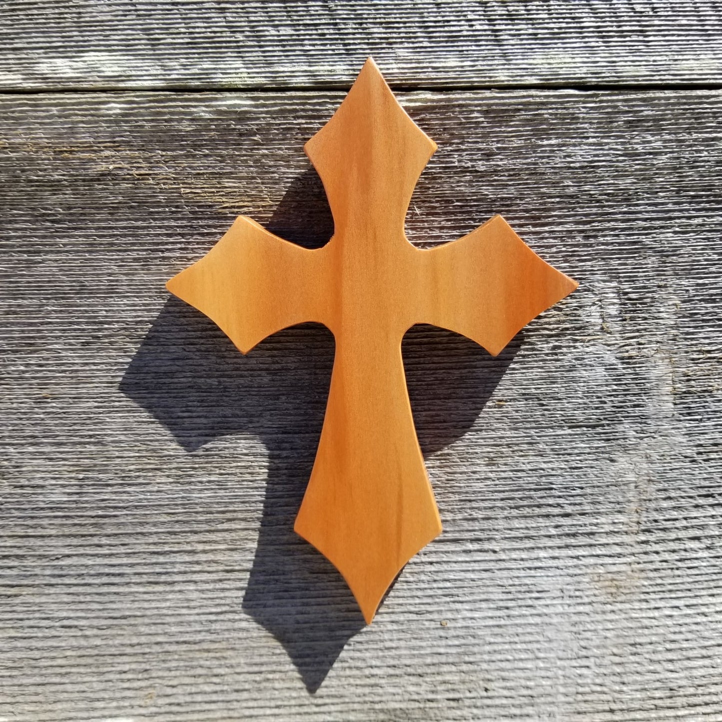 Wood Wall Cross - Wooden Cross - Wall Cross - Old English Cross 7 Inch