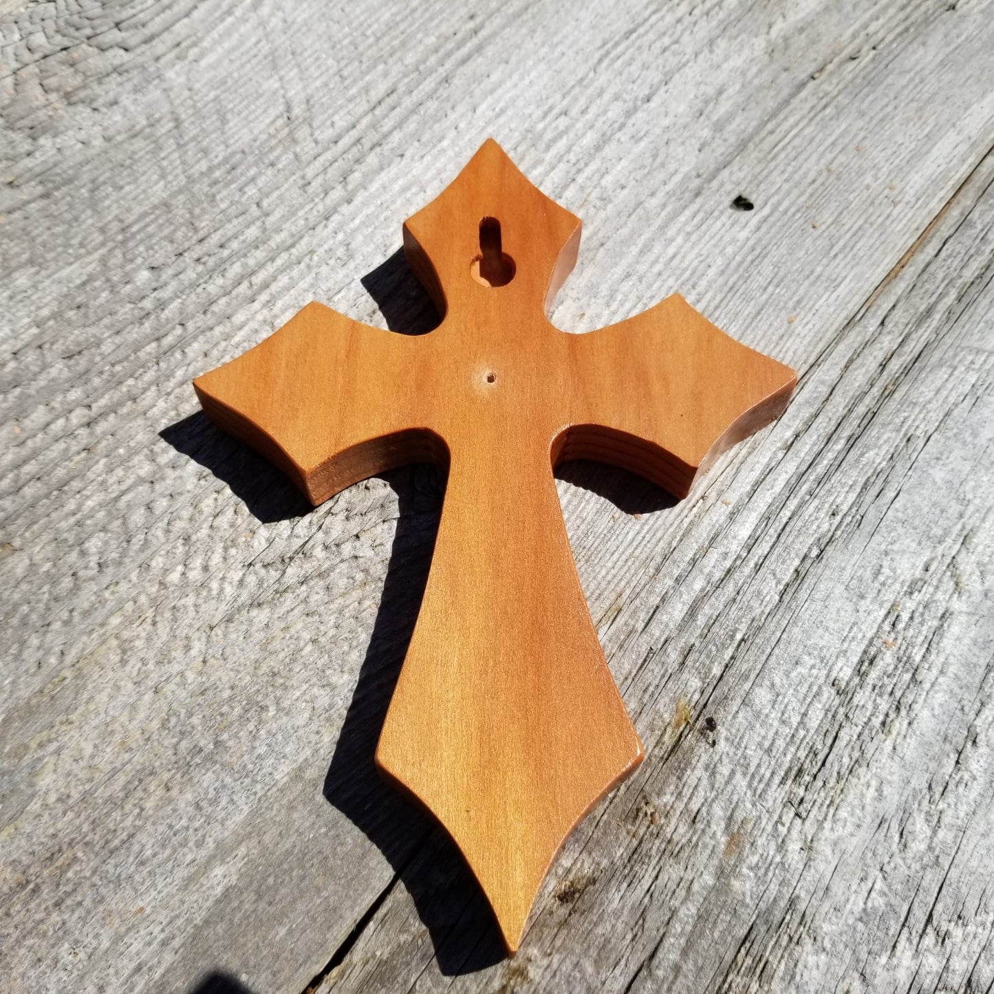 Wood Wall Cross - Wooden Cross - Wall Cross - Old English Cross 7 Inch