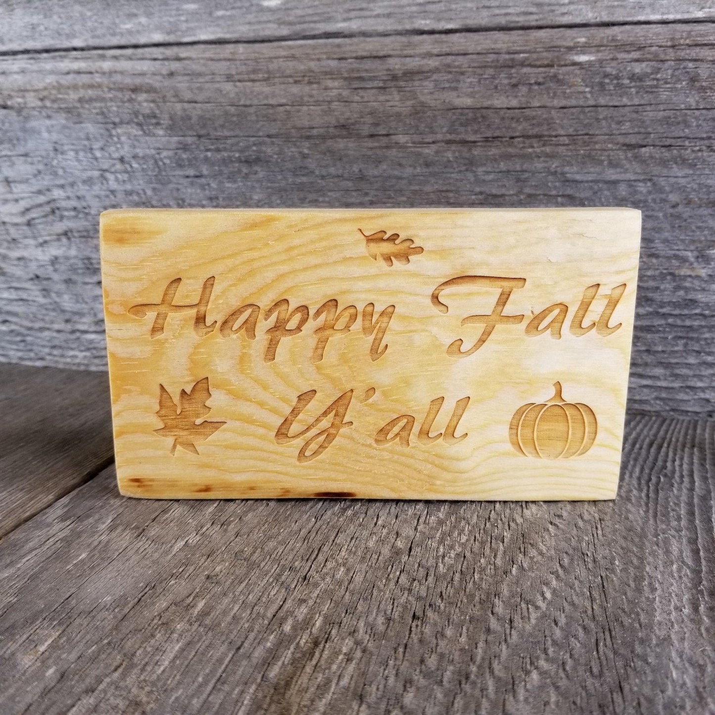 Happy Fall Yall Sign - Fall Decor - Rustic Decor - Fall Sign - Handmade in the USA