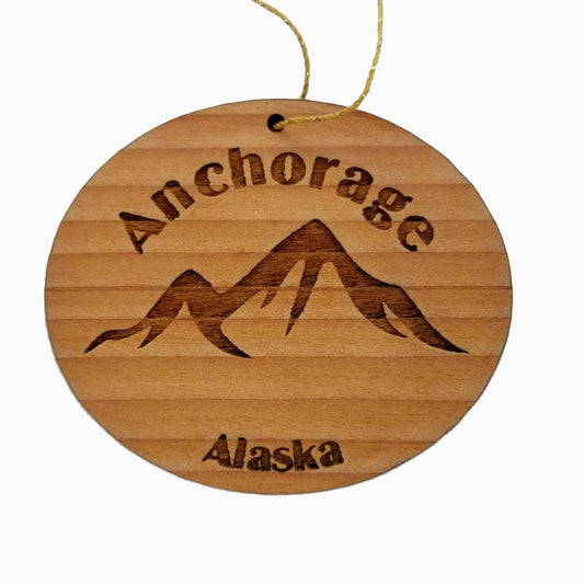 Wholesale Anchorage Alaska Ornament Wood AK Souvenir