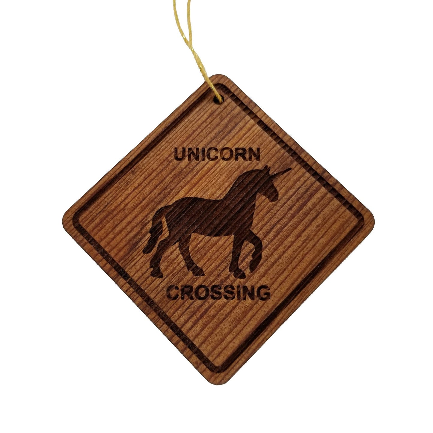 Wholesale Unicorn Crossing Ornament - Unicorn Wood Souvenir