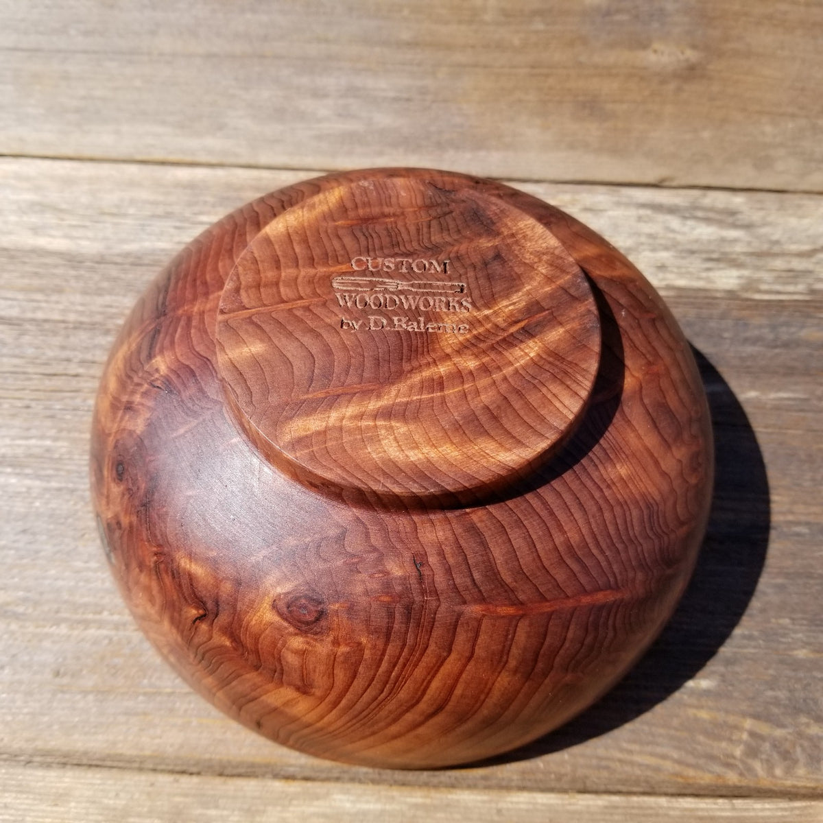 Redwood Burl Bowl Hand Turned 5 Inch Handmade Salad USA Made California #244